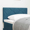 vidaXL Headboard Wall-mounted Geometric Manual Dark blue 80 cm Velvet