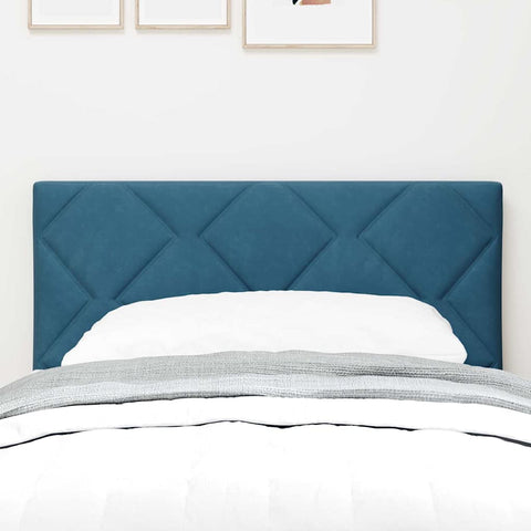 vidaXL Headboard Wall-mounted Geometric Manual Dark blue 80 cm Velvet