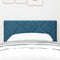 vidaXL Headboard Wall-mounted Geometric Manual Dark blue 80 cm Velvet