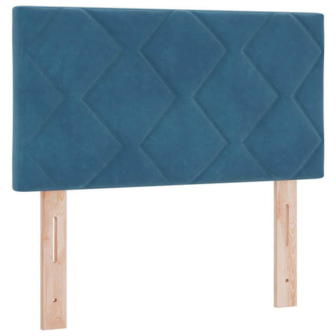 vidaXL Headboard Wall-mounted Geometric Manual Dark blue 80 cm Velvet