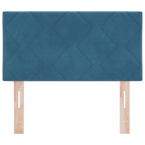 vidaXL Headboard Wall-mounted Geometric Manual Dark blue 80 cm Velvet