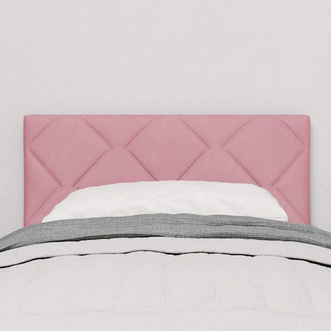 vidaXL Headboard Wall-mounted Geometric Manual Pink 80 cm Velvet