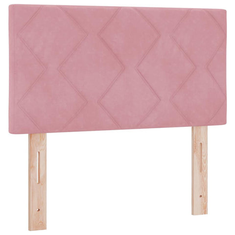 vidaXL Headboard Wall-mounted Geometric Manual Pink 80 cm Velvet