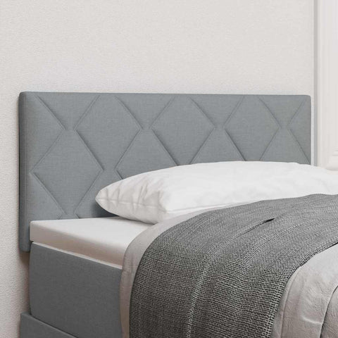 vidaXL Fabric Headboard Geometric Manual Light grey 90 cm Fabric