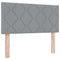 vidaXL Fabric Headboard Geometric Manual Light grey 90 cm Fabric