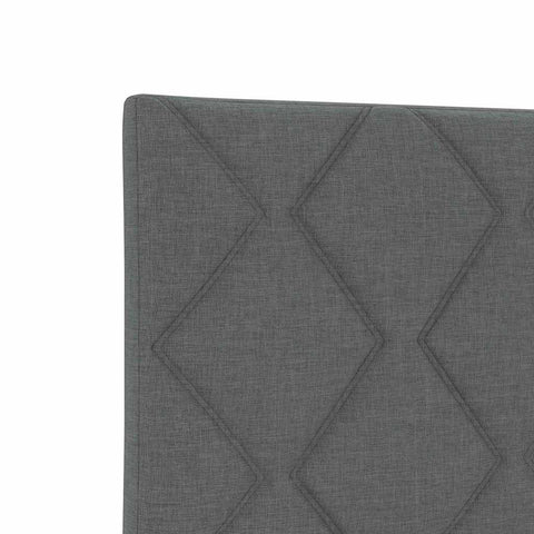 vidaXL Fabric Headboard Geometric Manual Dark Grey 90 cm Fabric