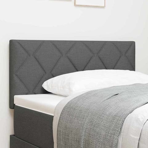 vidaXL Fabric Headboard Geometric Manual Dark Grey 90 cm Fabric