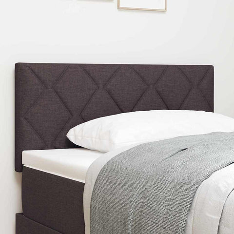vidaXL Fabric Headboard Geometric Manual Dark brown 90 cm Fabric