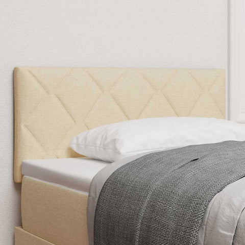 vidaXL Fabric Headboard Geometric with Headboard Cream 90 cm Fabric