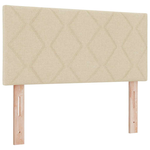 vidaXL Fabric Headboard Geometric with Headboard Cream 90 cm Fabric