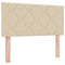 vidaXL Fabric Headboard Geometric with Headboard Cream 90 cm Fabric