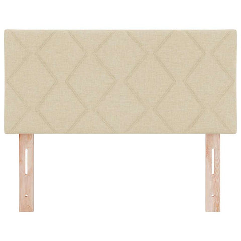 vidaXL Fabric Headboard Geometric with Headboard Cream 90 cm Fabric