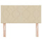 vidaXL Fabric Headboard Geometric with Headboard Cream 90 cm Fabric
