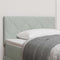 vidaXL Headboard Wall-mounted Geometric Manual Light grey 90 cm Velvet