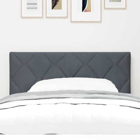 vidaXL Headboard Wall-mounted Geometric Manual Dark grey 90 cm Velvet
