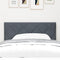 vidaXL Headboard Wall-mounted Geometric Manual Dark grey 90 cm Velvet