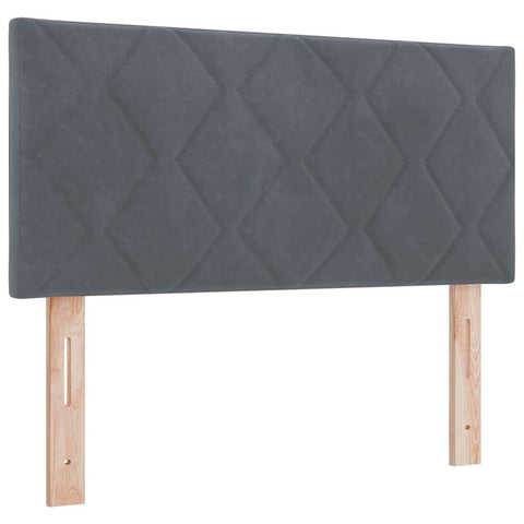 vidaXL Headboard Wall-mounted Geometric Manual Dark grey 90 cm Velvet