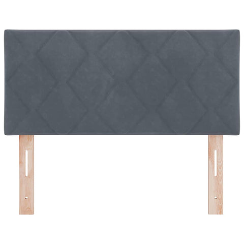 vidaXL Headboard Wall-mounted Geometric Manual Dark grey 90 cm Velvet