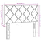 vidaXL Headboard Wall-mounted Geometric Manual Dark grey 90 cm Velvet