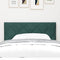 vidaXL Headboard Wall-mounted Geometric Manual Dark green 90 cm Velvet