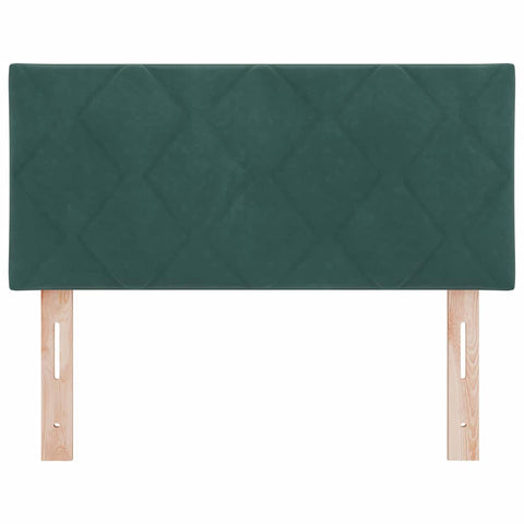 vidaXL Headboard Wall-mounted Geometric Manual Dark green 90 cm Velvet