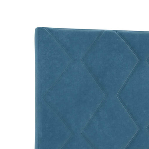 vidaXL Headboard Wall-mounted Geometric Manual Dark blue 90 cm Velvet