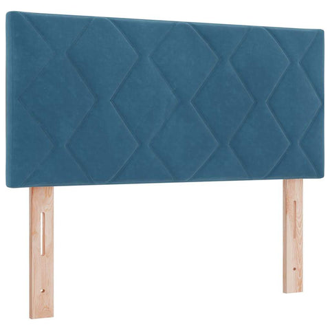 vidaXL Headboard Wall-mounted Geometric Manual Dark blue 90 cm Velvet