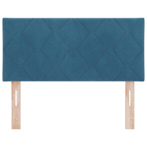 vidaXL Headboard Wall-mounted Geometric Manual Dark blue 90 cm Velvet