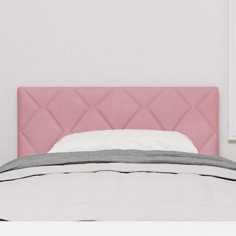 vidaXL Headboard Wall-mounted Geometric Manual Pink 90 cm Velvet