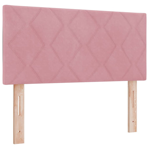 vidaXL Headboard Wall-mounted Geometric Manual Pink 90 cm Velvet
