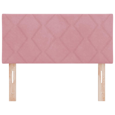 vidaXL Headboard Wall-mounted Geometric Manual Pink 90 cm Velvet