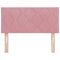 vidaXL Headboard Wall-mounted Geometric Manual Pink 90 cm Velvet
