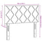 vidaXL Fabric Headboard Geometric Manual Dark Grey 100 cm Fabric