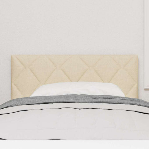 vidaXL Fabric Headboard Geometric with Headboard Cream 100 cm Fabric