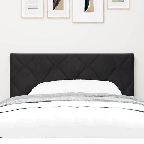 vidaXL Headboard Wall-mounted Geometric Manual Black 100 cm Velvet