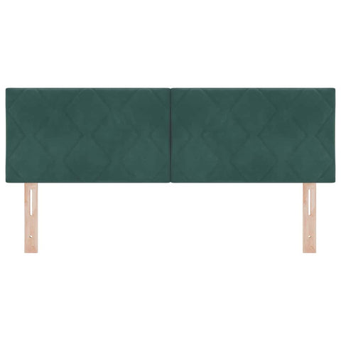 vidaXL Headboard Wall-mounted Geometric Dark green 144 cm Velvet