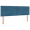 vidaXL Headboard Wall-mounted Geometric Manual Dark blue 144 cm Velvet