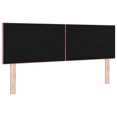 vidaXL Headboard Wall-mounted Geometric Manual Pink 144 cm Velvet