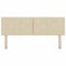 vidaXL Fabric Headboard Geometric with Headboard Cream 160 cm Fabric