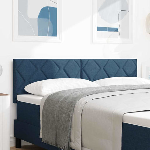 vidaXL Fabric Headboard Geometric with Headboard Blue 160 cm Fabric