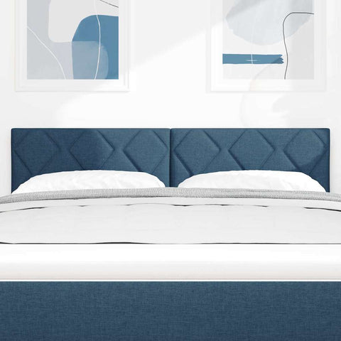 vidaXL Fabric Headboard Geometric with Headboard Blue 160 cm Fabric