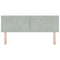 vidaXL Headboard Wall-mounted Geometric Light grey 160 cm Velvet