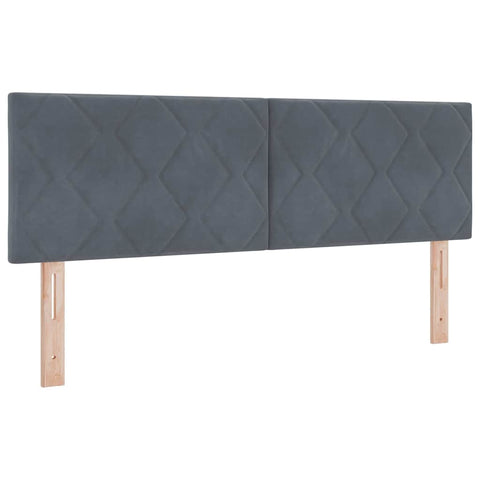 vidaXL Headboard Wall-mounted Geometric Manual Dark grey 160 cm Velvet