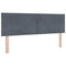 vidaXL Headboard Wall-mounted Geometric Manual Dark grey 160 cm Velvet
