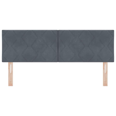 vidaXL Headboard Wall-mounted Geometric Manual Dark grey 160 cm Velvet