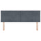 vidaXL Headboard Wall-mounted Geometric Manual Dark grey 160 cm Velvet