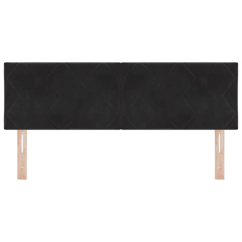 vidaXL Headboard Wall-mounted Geometric Manual Black 160 cm Velvet