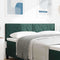 vidaXL Headboard Wall-mounted Geometric Dark green 160 cm Velvet