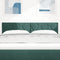 vidaXL Headboard Wall-mounted Geometric Dark green 160 cm Velvet