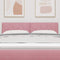 vidaXL Headboard Wall-mounted Geometric Manual Pink 160 cm Velvet